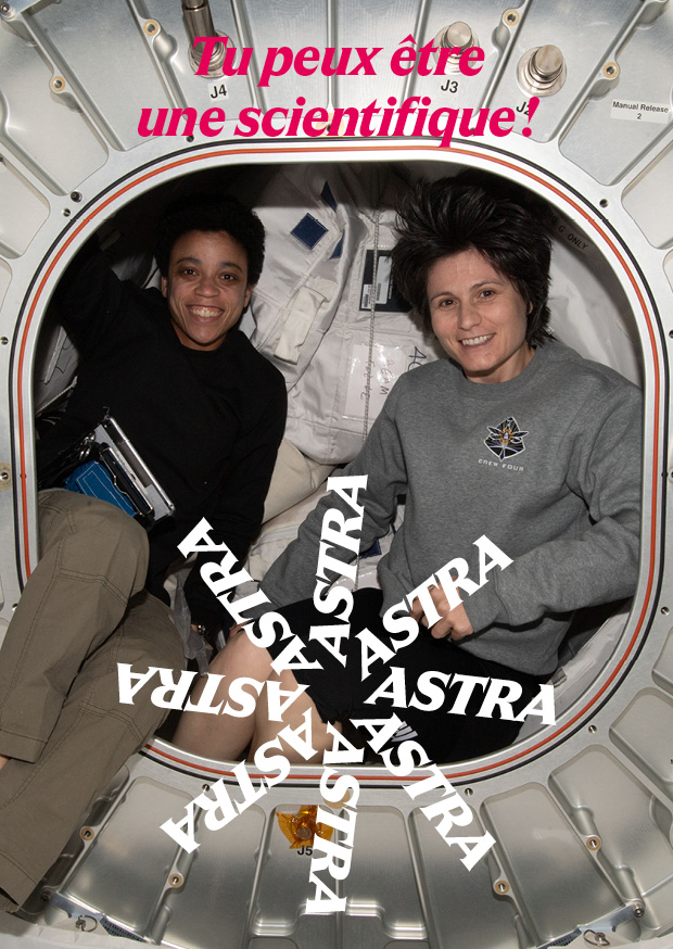 Photo de Samantha Cristoforetti, astronaute ESA et Jessica Watkins, astronaute NASA. Crédit ESA/NASA